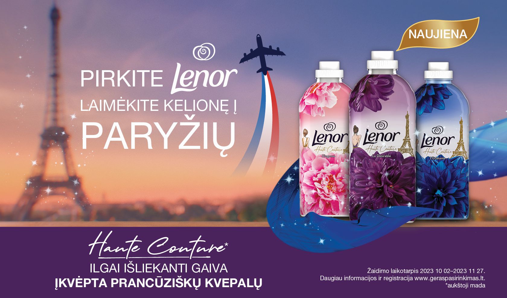 Pirkite, registruokitės ir laimėkite kelionę į Paryžių!